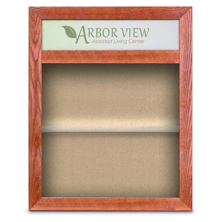 Outdoor Enclosed Combo Board,42x32,Satin Frame/Green & Ultramarine